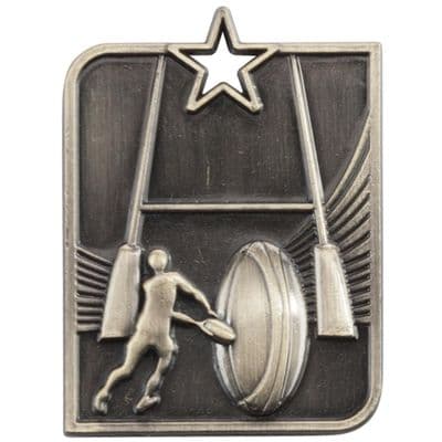 GOLD Centurion Star Series Rugby Medal Gold 53x40mm