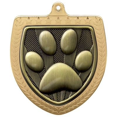 GOLD Cobra Dog Obedience Shield Medal Gold 75mm
