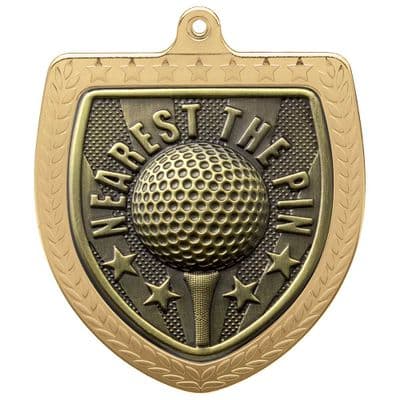 GOLD Cobra Golf Nearest the pin Shield Medal Gold 75mm