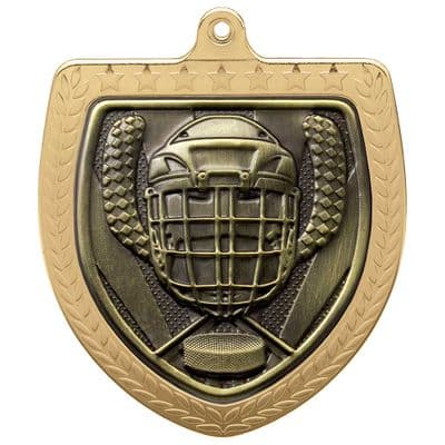 GOLD Cobra Ice Hockey Shield Medal Gold 75mm