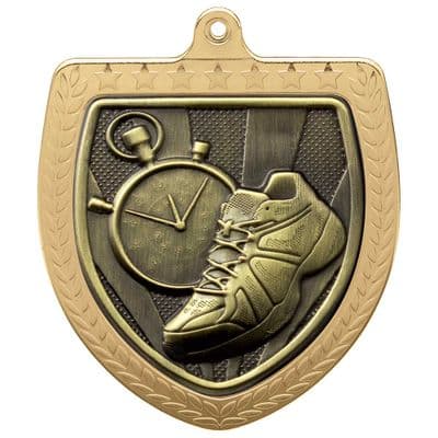GOLD Cobra Running Shield Medal Gold 75mm
