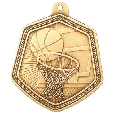 GOLD Falcon Basketball Medal Gold 65mm