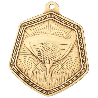 GOLD Falcon Golf Medal Gold 65mm
