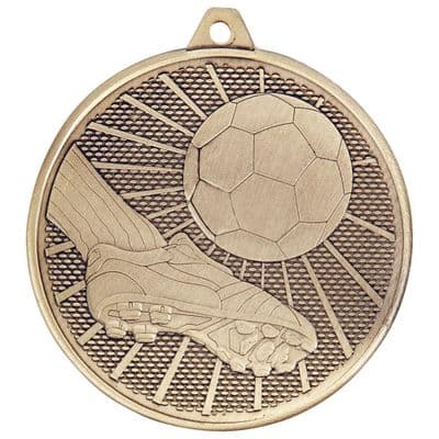 GOLD Formation Football Iron Medal Antique Gold 50mm