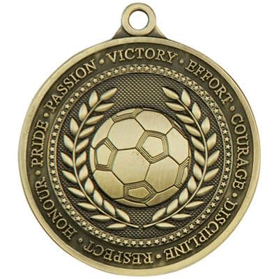 GOLD Olympia Football Medal Antique Gold 60mm