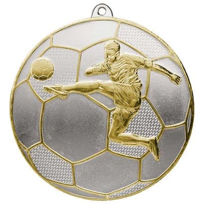 GOLD,SILVER Premiership Football Medal Gold & Silver 70mm