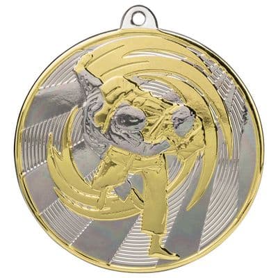 GOLD,SILVER Premiership Judo Medal Gold & Silver 60mm