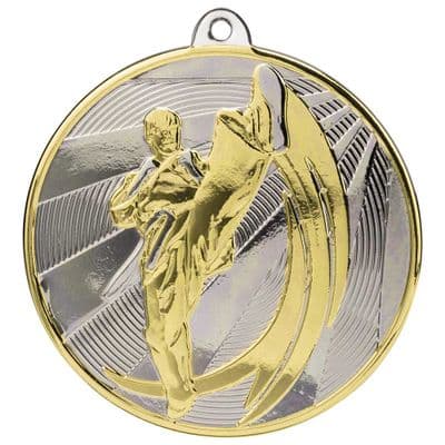 GOLD,SILVER Premiership Karate Medal Gold & Silver 60mm