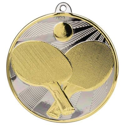 GOLD,SILVER Premiership Table Tennis Medal Gold & Silver 60mm