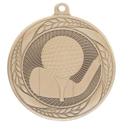 GOLD Typhoon Golf Medal Gold 55mm