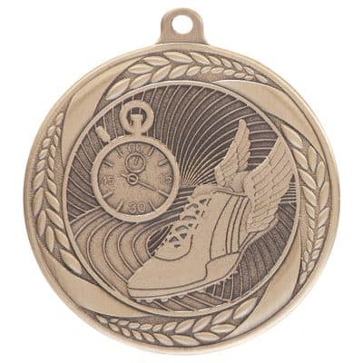 GOLD Typhoon Running Athletics Medal Gold 55mm