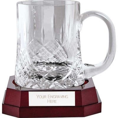 Lindisfarne St Bernica Crystal Tankard 130mm including etching