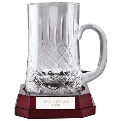 Lindisfarne St Bernica Crystal Tankard 170mm including etching
