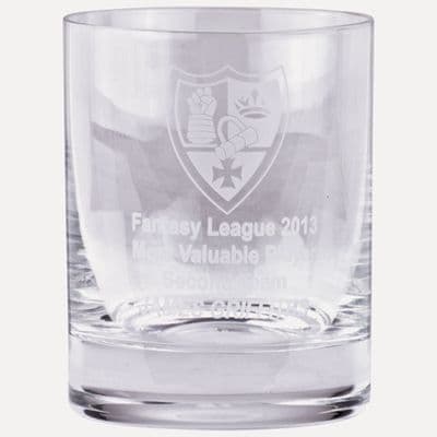 Lindisfarne St Jude Lead Free Whisky Glass 105mm including etching