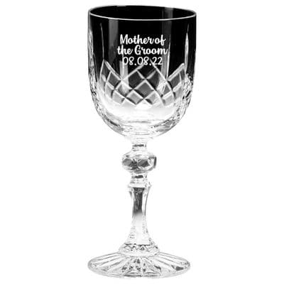 Lindisfarne Suna Crystal Wine Glass 250mm including etching