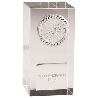 Mentor Block Crystal Award 100mm with plate