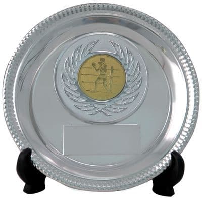 Multi-Sport Silver Salvers with Stand 100mm 1610A