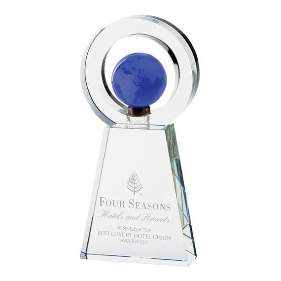 Navigator Globe Crystal Award 230mm including etching