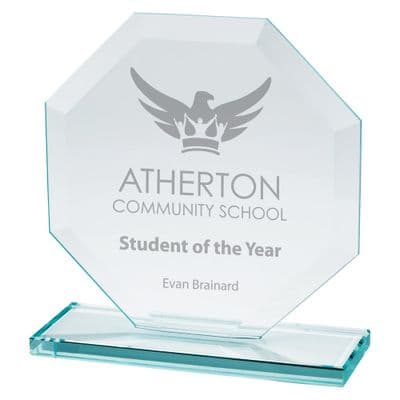 Oblivion Jade Glass Award 120mm (5mm Thick)