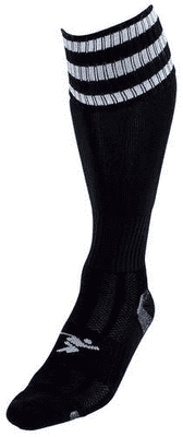 Precision 3 Stripe Football Socks Junior Black/White J12-2