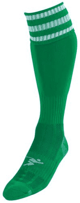 Precision 3 Stripe Football Socks Junior Emerald/White J12-2