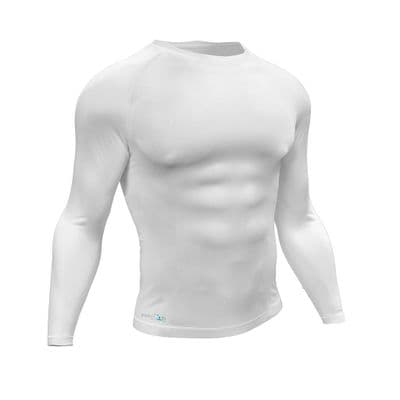 Precision Essential Baselayer Long Sleeve Shirt Junior White M Junior 26-28
