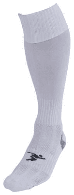 Precision Plain Pro Football Socks Junior White J12-2