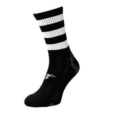 Precision Pro Hooped GAA Mid Socks Black/White 7-11