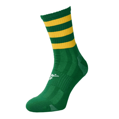 Precision Pro Hooped GAA Mid Socks Junior Green/Gold J12-2