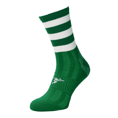 Precision Pro Hooped GAA Mid Socks Junior Green/White J12-2