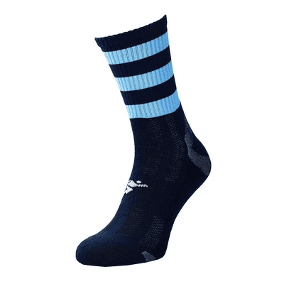 Precision Pro Hooped GAA Mid Socks Junior Navy/Sky J12-2