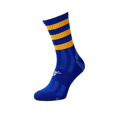 Precision Pro Hooped GAA Mid Socks Junior Royal/Amber 3-6