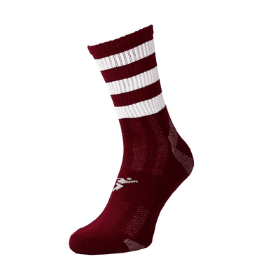 Precision Pro Hooped GAA Mid Socks Maroon/White 7-11