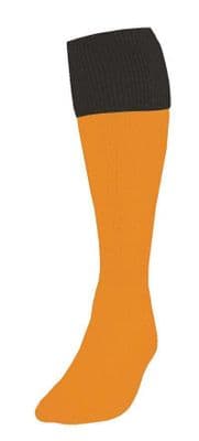 Precision Turnover Football Socks Junior Amber/Black 3-6