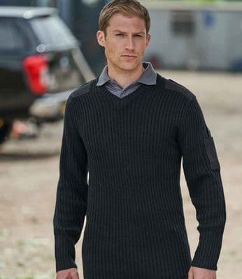 Pro RTX Pro Acrylic Security V Neck SweaterBlack - 5XL