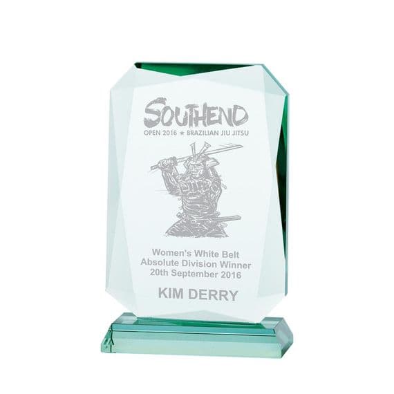 Renegade Jade Glass Award 170mm including etching