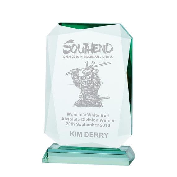 Renegade Jade Glass Award 190mm including etching