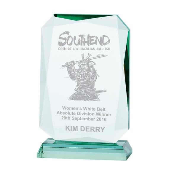 Renegade Jade Glass Award 215mm including etching