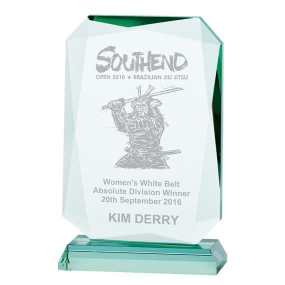 Renegade Jade Glass Award 240mm including etching