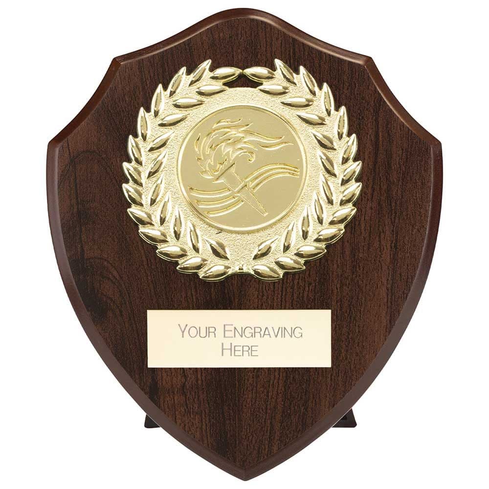 Reward Wreath Shield Mahogany 100mm