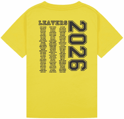 School Leavers Hoodie – Leavers Standard Kids Tee – Custom School Leavers Clothing UK
