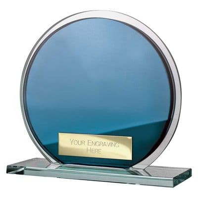 Seismic Multisport Circle Mirror Glass Blue & Silver 105mm (8mm Thick)
