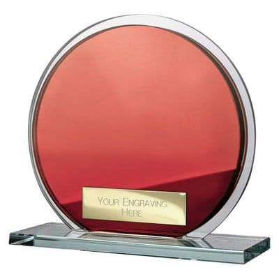 Seismic Multisport Circle Mirror Glass Red & Silver 105mm (8mm Thick)