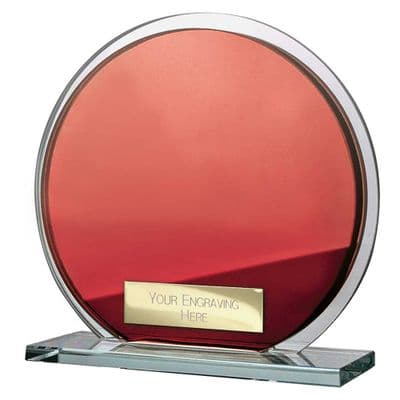 Seismic Multisport Circle Mirror Glass Red & Silver 125mm (8mm Thick)