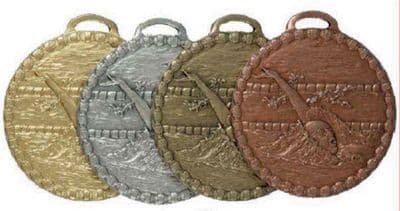 SILVER 50mm Backstroke Male Swimmer 675 Medal