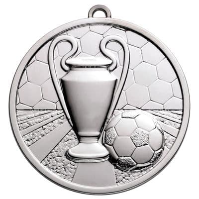 SILVER 50mm FOOTBALL G501 Medal
