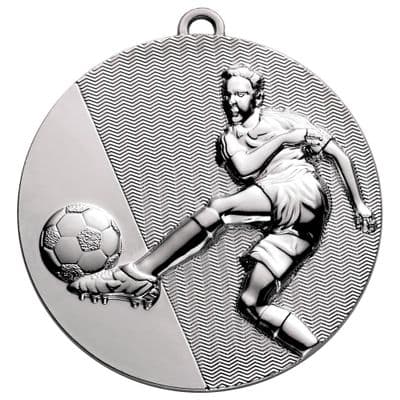 SILVER 50mm FOOTBALL G506 Medal