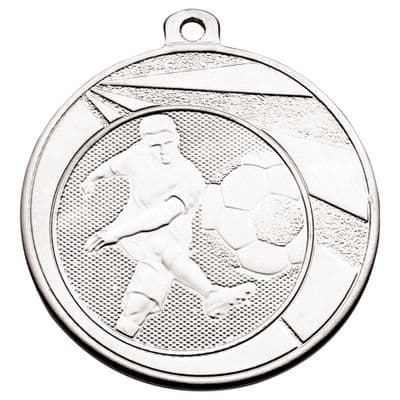 SILVER 50mm FOOTBALL G606 Medal