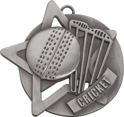 SILVER 60mm Cricket SM17S Medal