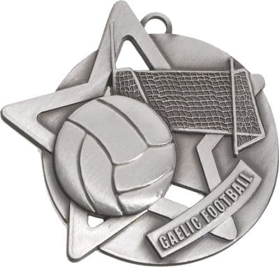 SILVER 60mm Gaelic Football SM13S Medal